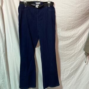 Jessica London 16 blue denim elastic waste stretchy pull on bootcut euc